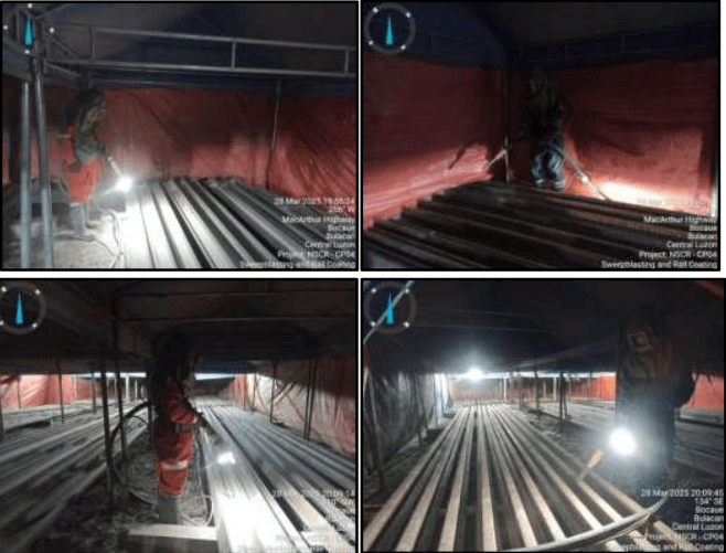 rail sandblasting